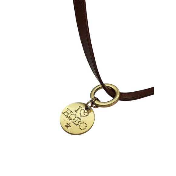 HOBO International Brown Leather Shoulder Bag Floral Perforated Zip Top Purse - Picture 12 of 12